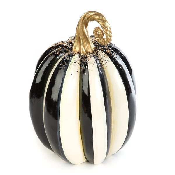 MacKenzie-Childs Beaded Stripe Pumpkin - Medium Figurine | MacKenzie-Childs