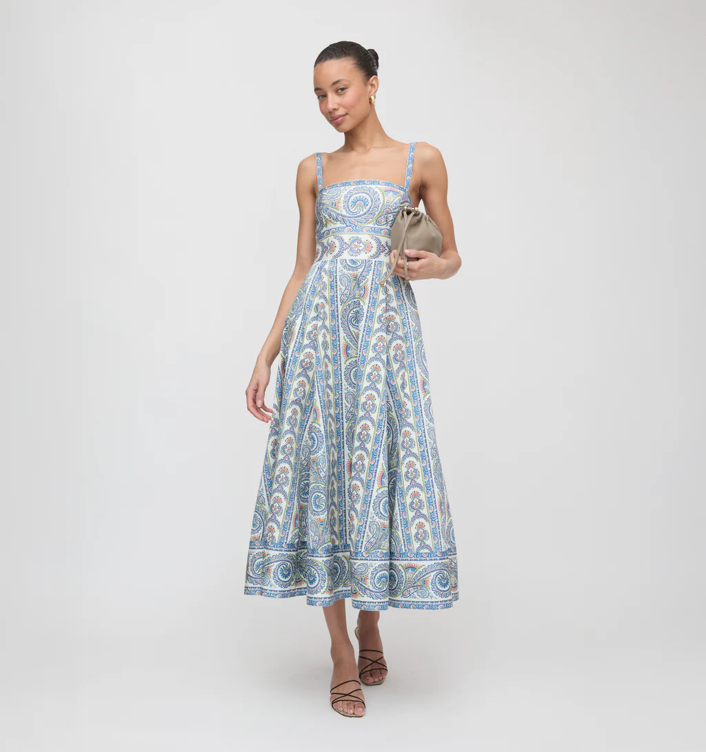The Margot Dress - Blue Corsica Paisley | Hill House Home US