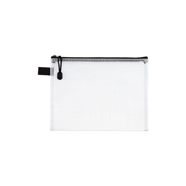 Accessory-Size Vinyl & Mesh Pouch Black | The Container Store
