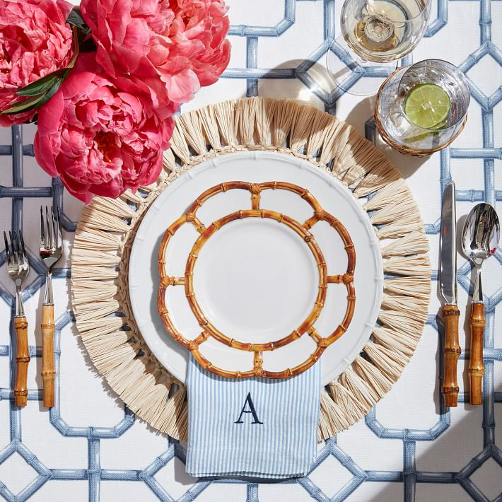 Bamboo Melamine Accent Plate, Set of 4 | Mark and Graham