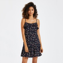 Ruffle Trim Ditsy Cami Dress | SHEIN