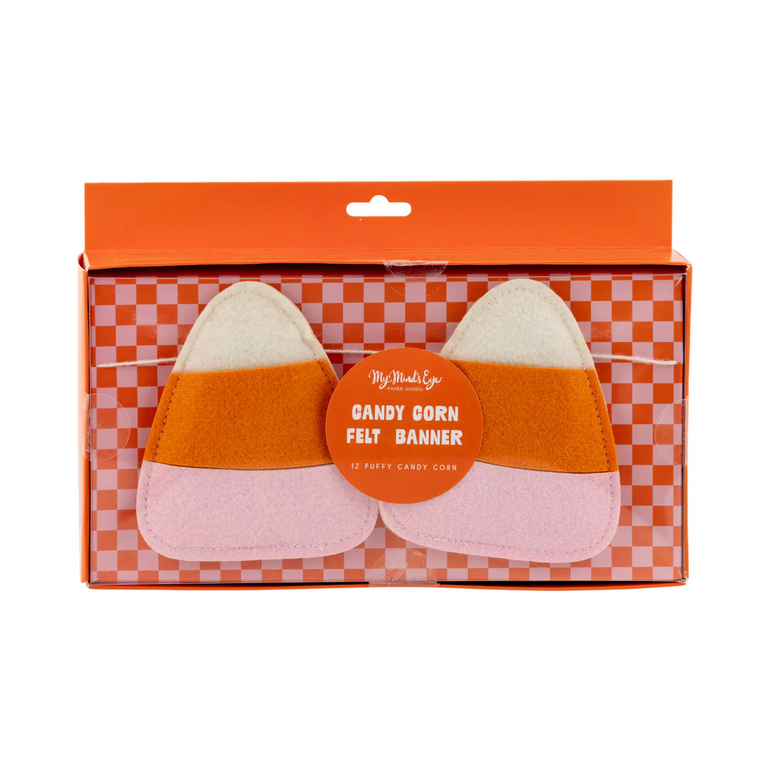 Candy Corn Puffy Felt Banner | My Mind's Eye