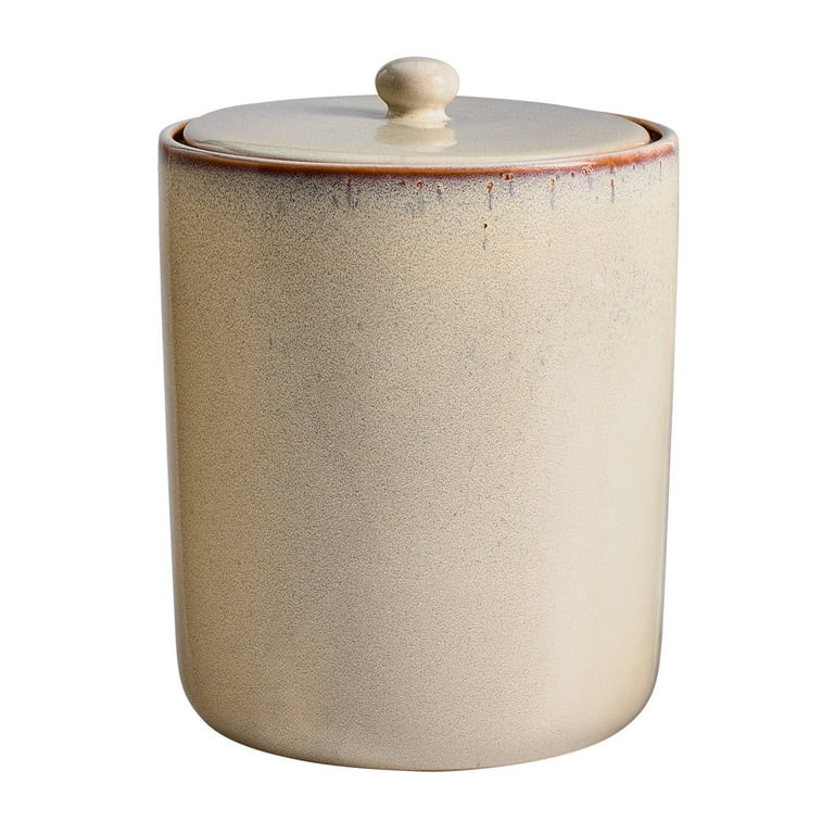 Better Homes & Garden Reactive Cream Large Ceramic Canister With Lid | Walmart (US)