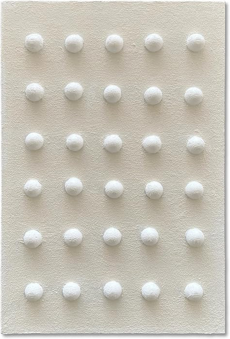 NANKAI Art Hand-Painted White Three Dimensional Texture Decorative Painting 36x24 inch Contempora... | Amazon (US)