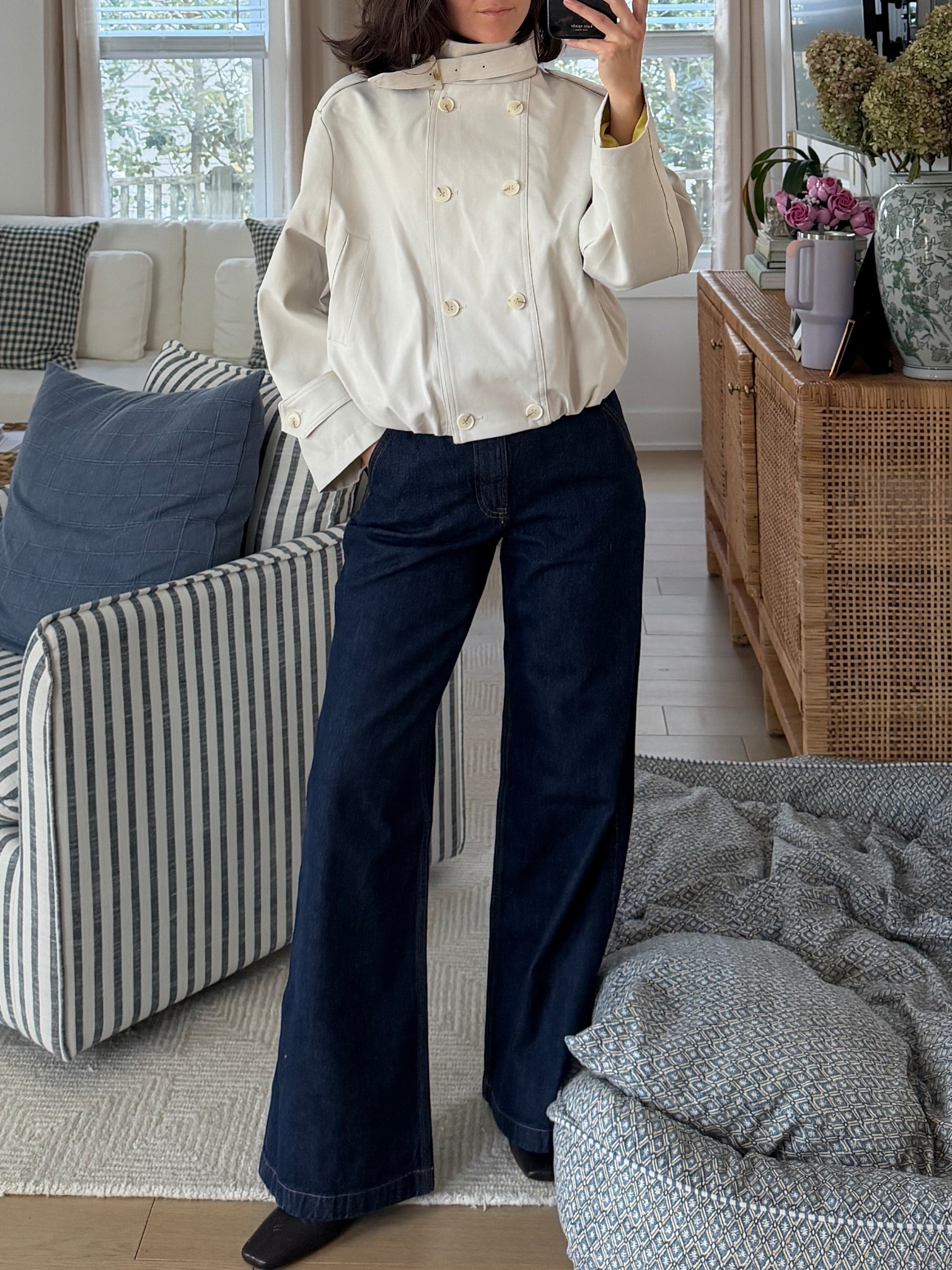 [2/20/26] simple outfit inspo | this jacket is sooooo good from
@Anthropologie paired with these high rise wide leg trousers from @abercrombie  (I’m 5’2 - and am wearing 24 regular which is a great length for heeled shoes!!) Heels are a bit pricey but SO worth it, been wearing them nonstop!!

#LTKPetite #LTKSeasonal #LTKootd