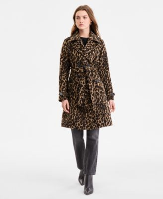 Women's Double-Breasted Belted Trench Coat | Macy's