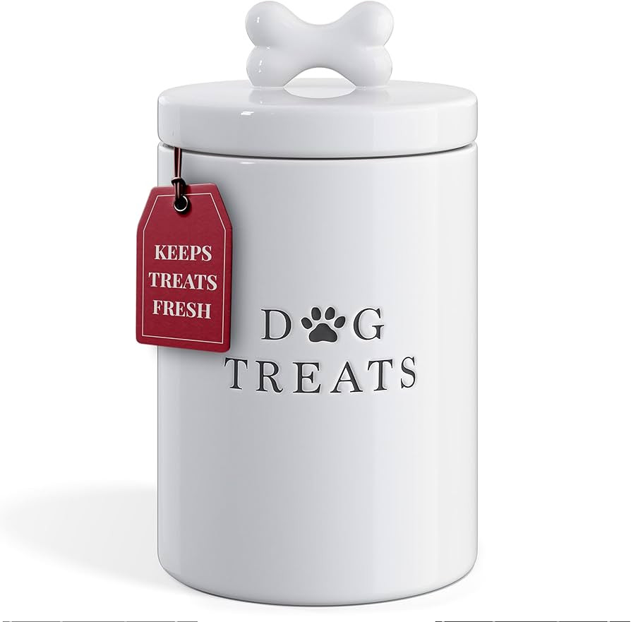 Barnyard Designs Large Dog Treat Container Airtight with Lid, Cute Dog Treat Jar, Rustic Dog Trea... | Amazon (US)