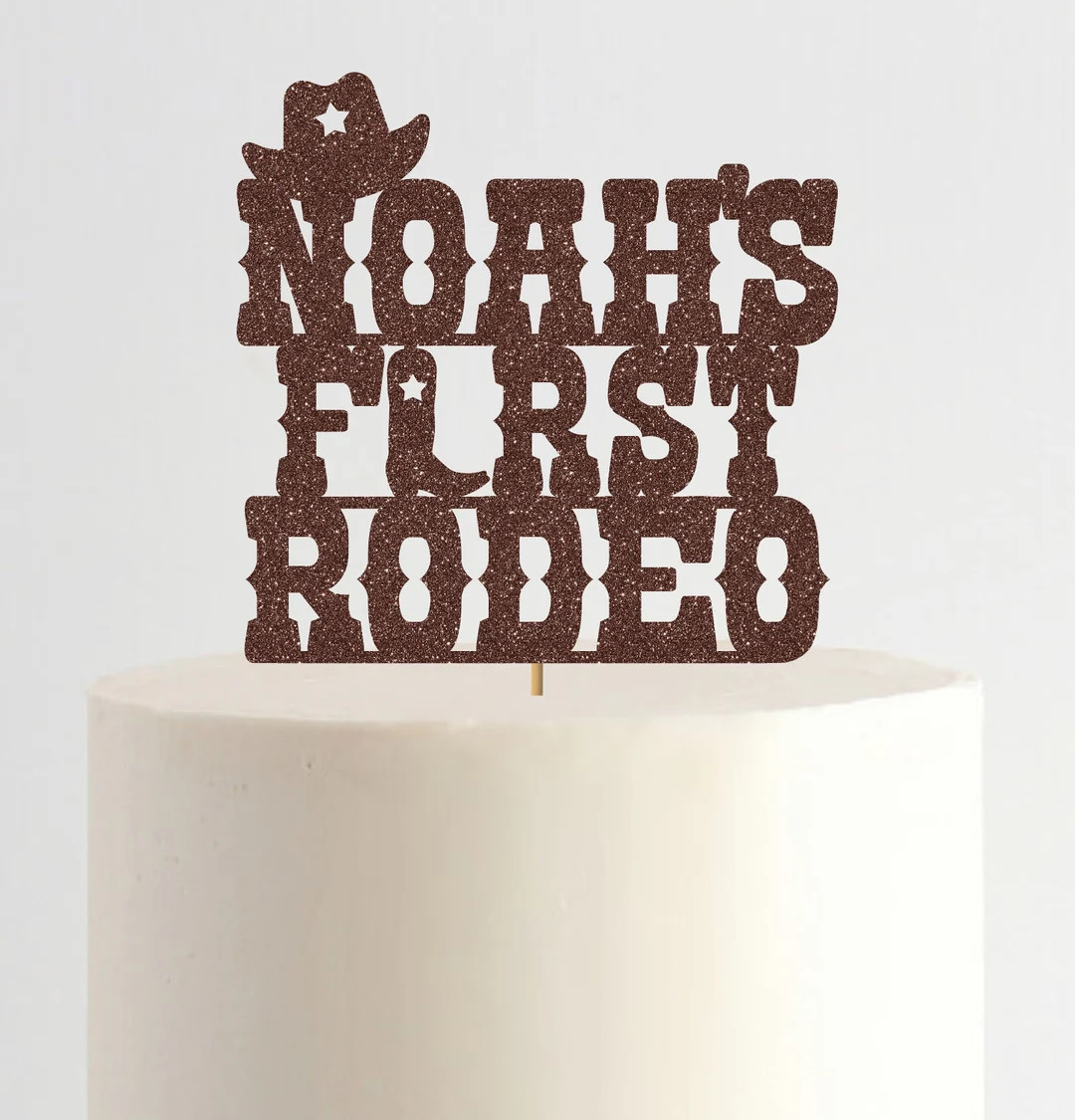 Personalized First Rodeo Birthday Cake Topper Cowboy - Etsy | Etsy (US)