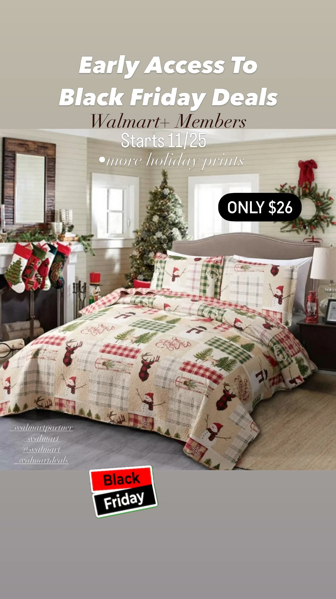 Black Friday Sale. Christmas bedding, holiday bedding, queen size only $26! •more prints and patterns available 

#walmartpartner #walmart @walmart #walmartdeals #blackfriday #home

#LTKHome #LTKSaleAlert #LTKWatchNow