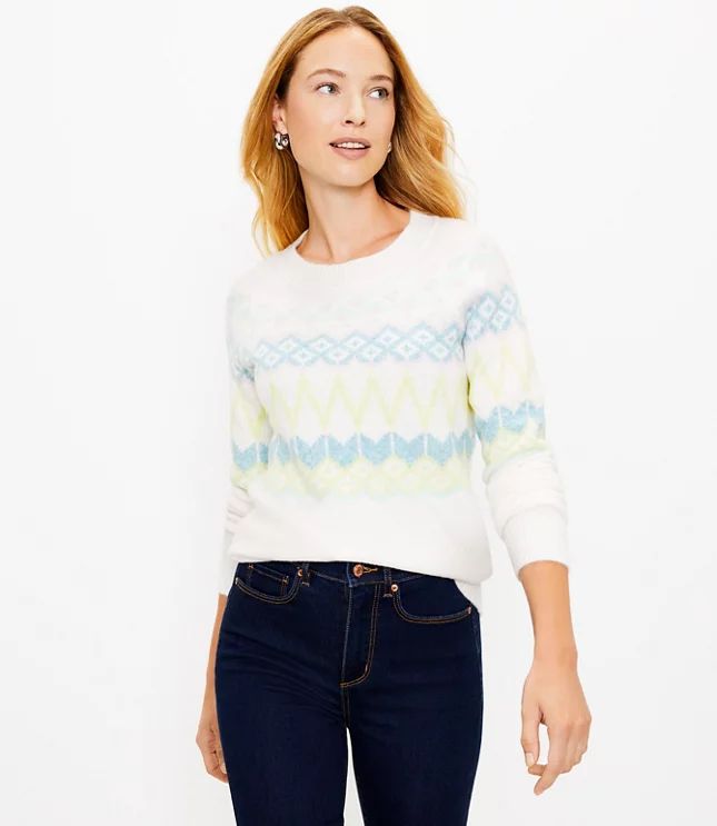 Fair Isle Relaxed Sweater | LOFT