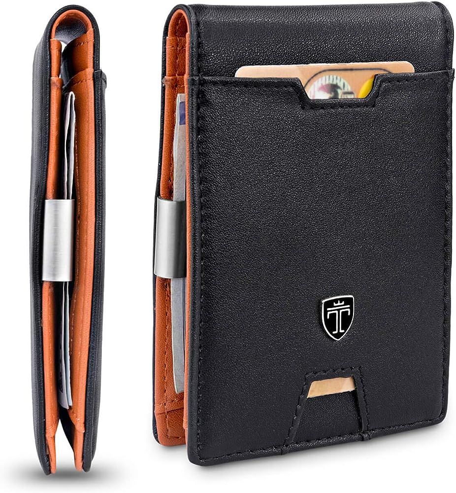 TRAVANDO Mens Wallet Money Clip PHOENIX Front Pocket Slim RFID Bifold Gifts | Amazon (US)