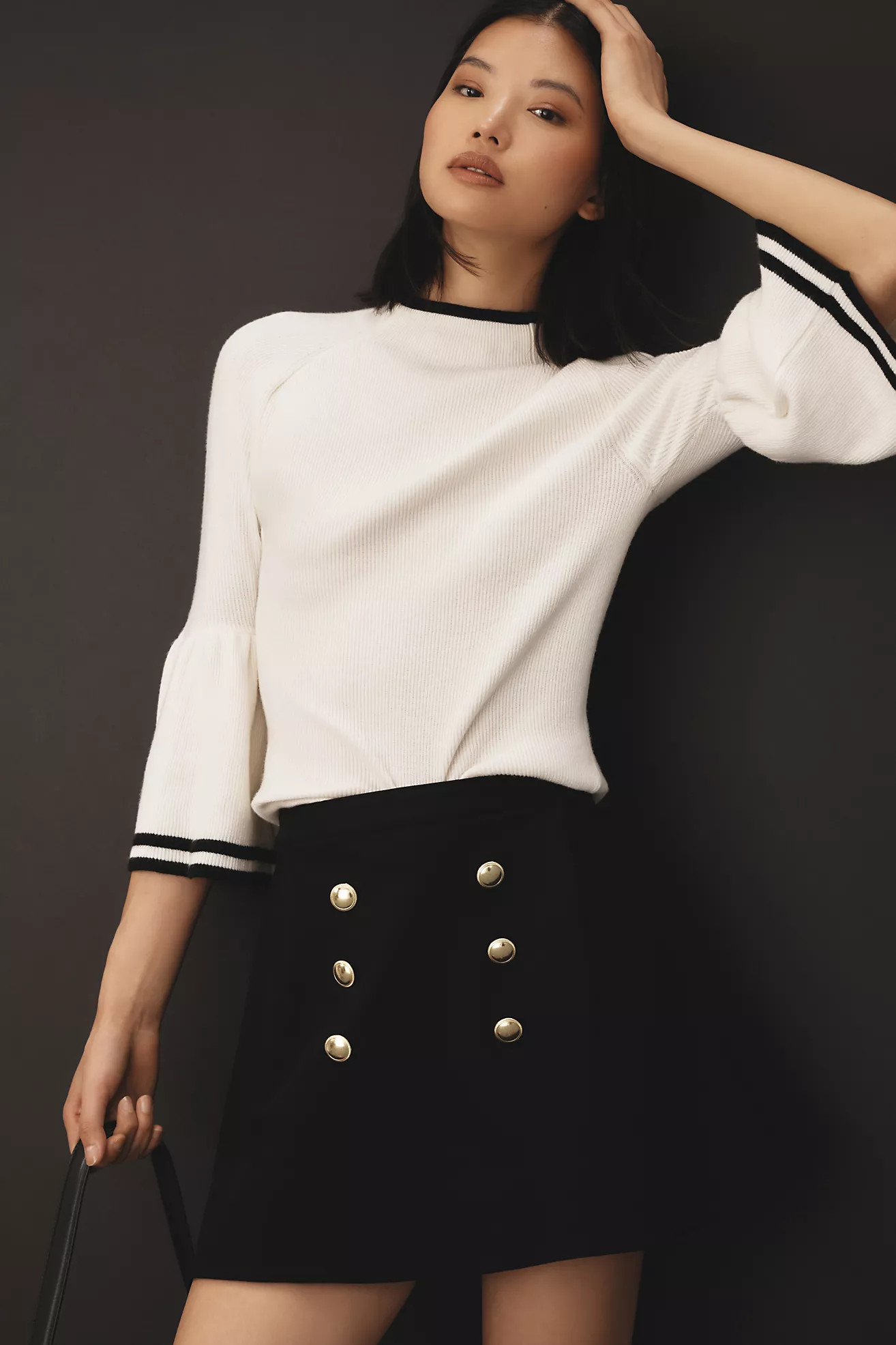 Maeve Modern Flute Sweater | Anthropologie (US)