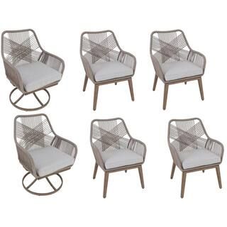 Hampton Bay Haymont 6-piece Steel Wicker Outdoor Dining Chair Set (6-Pack) FRS80961-ST-CH - The H... | The Home Depot