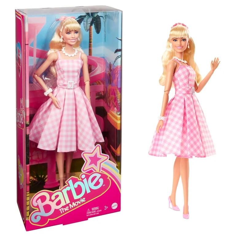 Barbie The Movie Collectible Doll, Margot Robbie as Barbie in Pink Gingham Dress, Toy for 3 Years... | Walmart (US)