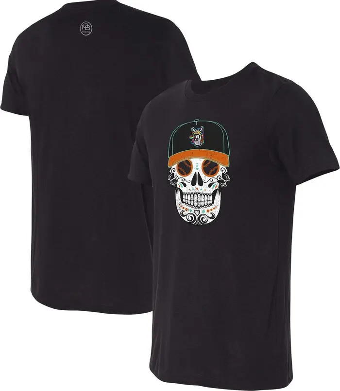 108 STITCHES Men's Black Llamas de Hickory Copa de la Diversion Sugar Skull Tri-Blend T-Shirt | N... | Nordstrom
