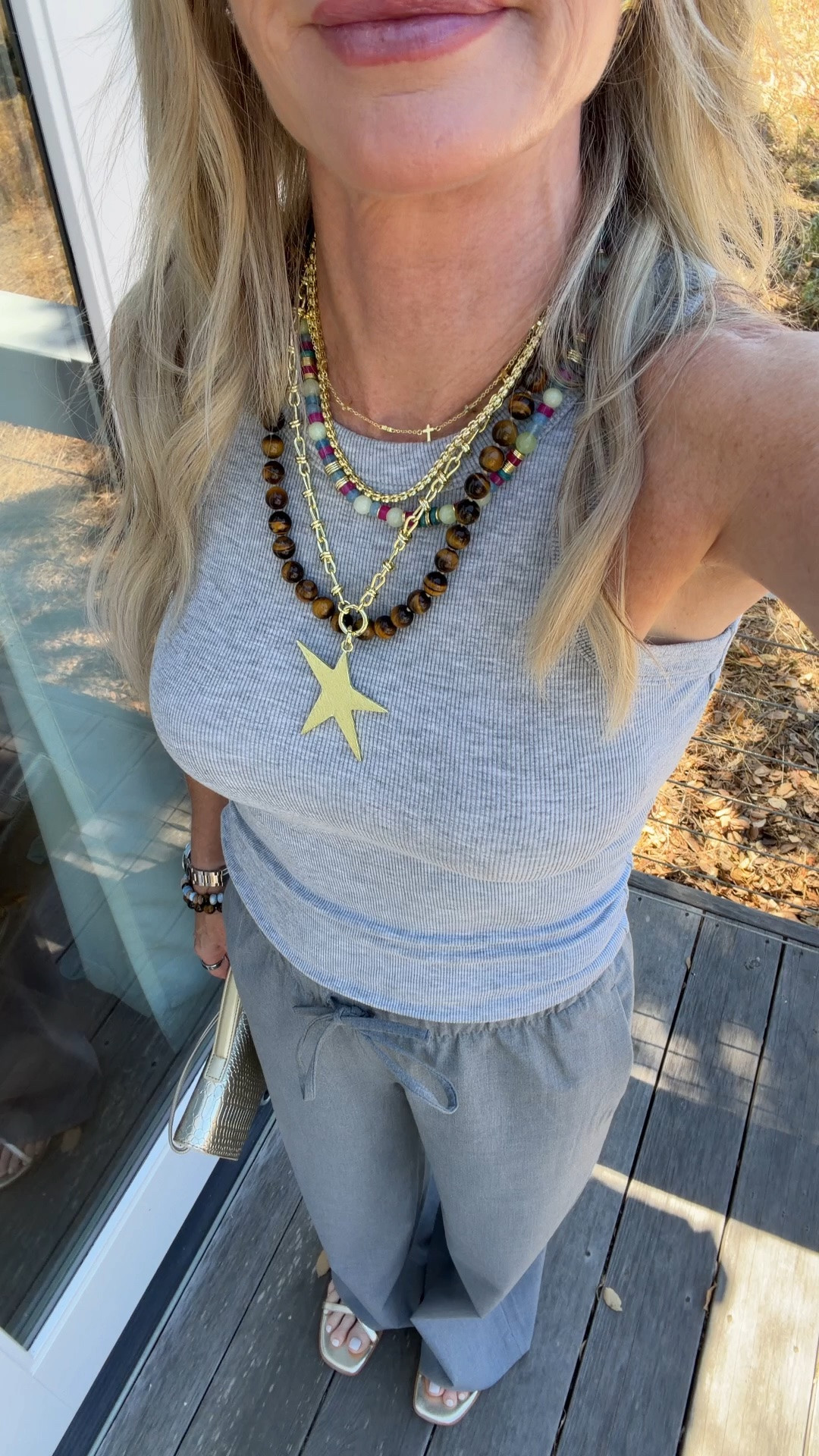 Ootn in napa!  Dressed up a simple neutral outfit with yhese fun jewels!  I have a code too!  Teresa10

#LTKootd #LTKgrwm #LTKOver40