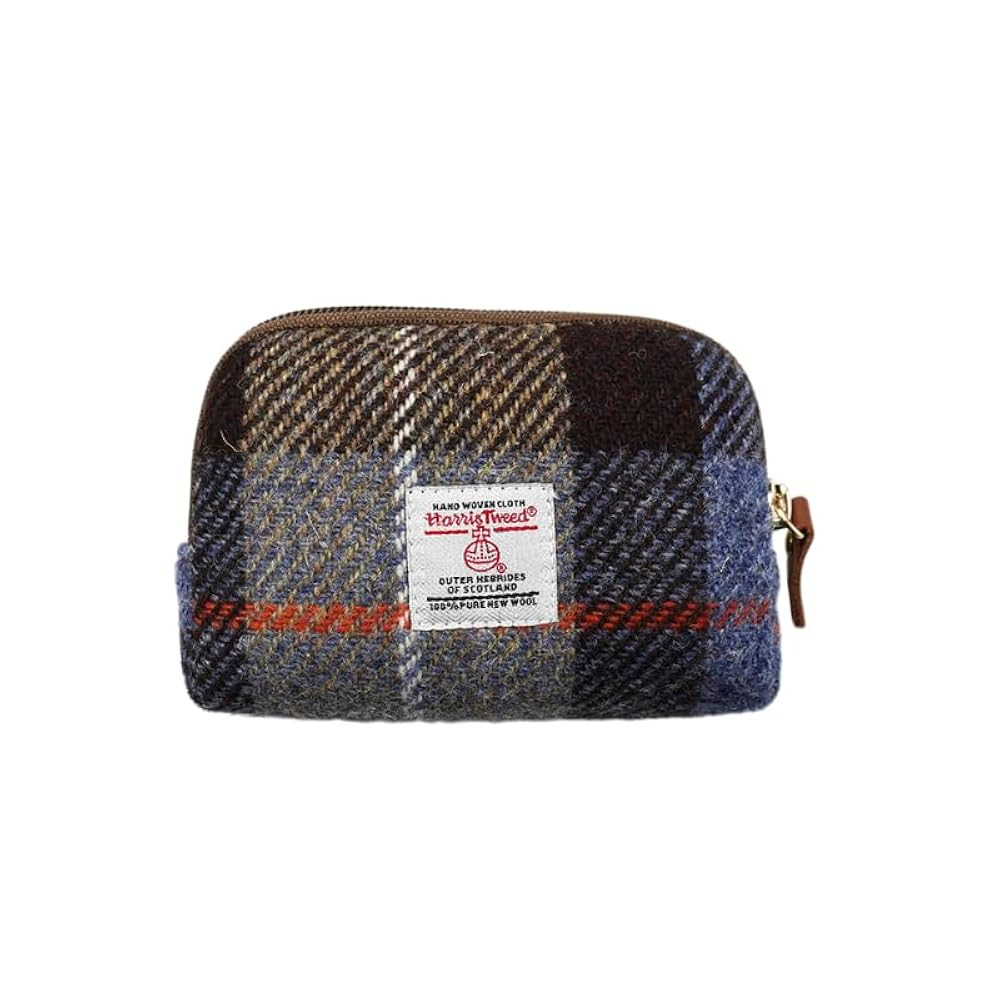 Harris Tweed Mini Travel Makeup Carrying Case Cosmetic Bag Portable Electronics Accessories Organ... | Amazon (US)