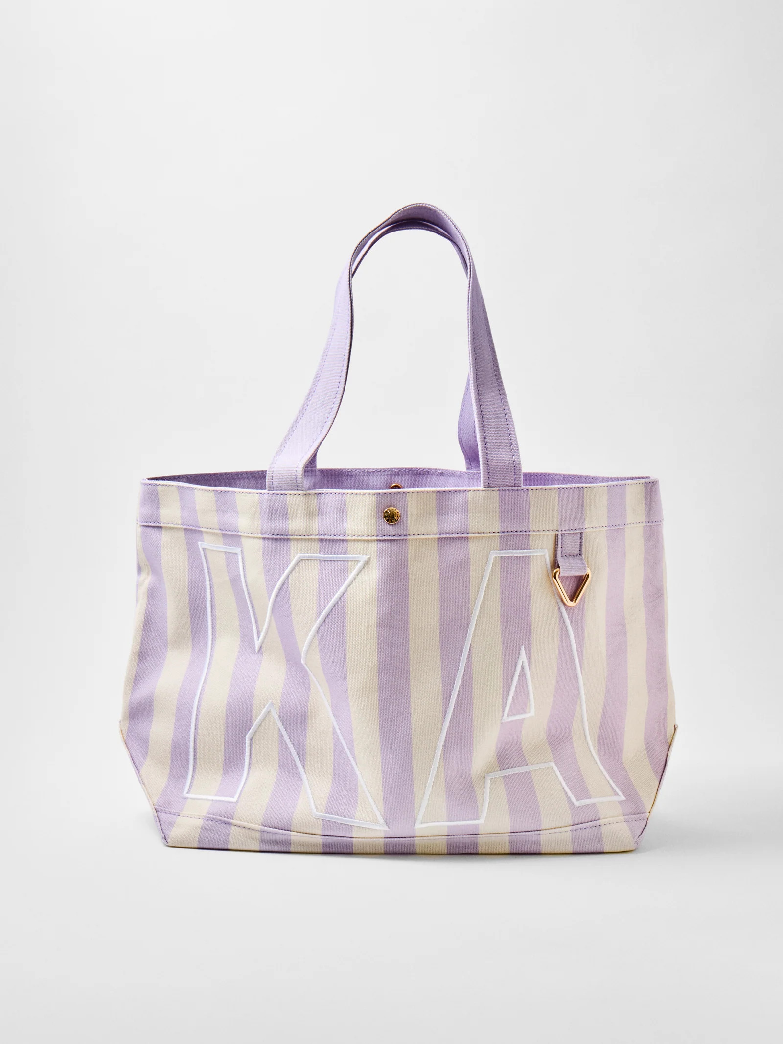 Striped Custom Alpha Tote - Custom Wisteria | BaubleBar