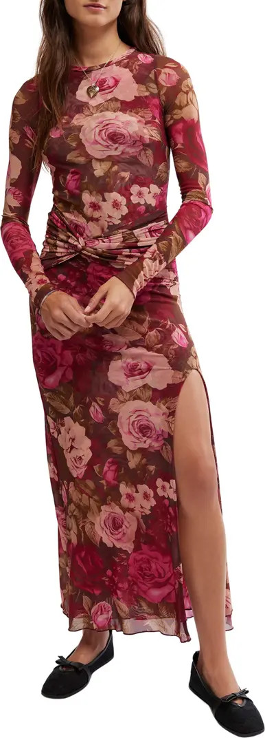 Gianni Long Sleeve Stretch Mesh Body-Con Dress | Nordstrom