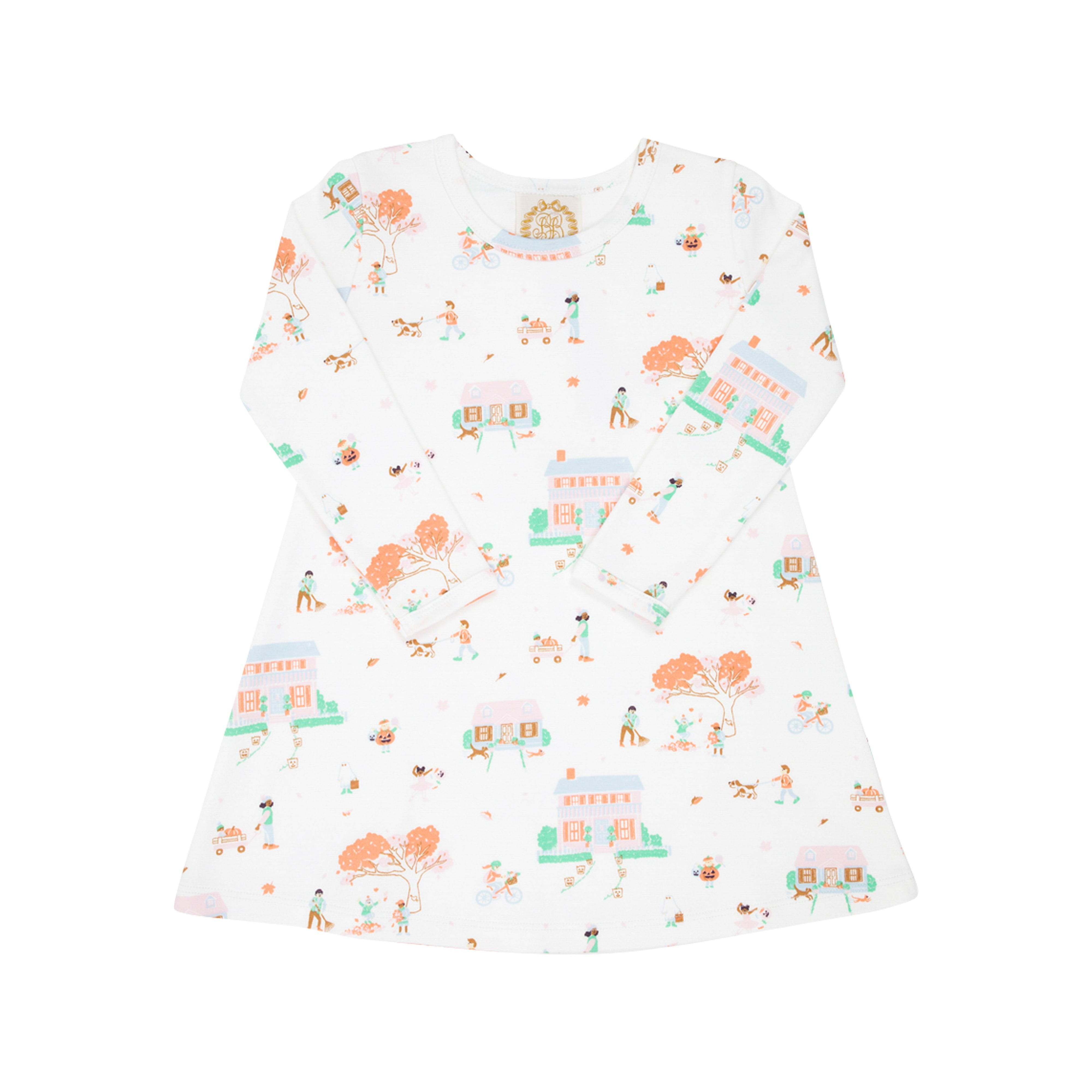 Long Sleeve Polly Play Dress - Scenes Around South Ashland | The Beaufort Bonnet Company