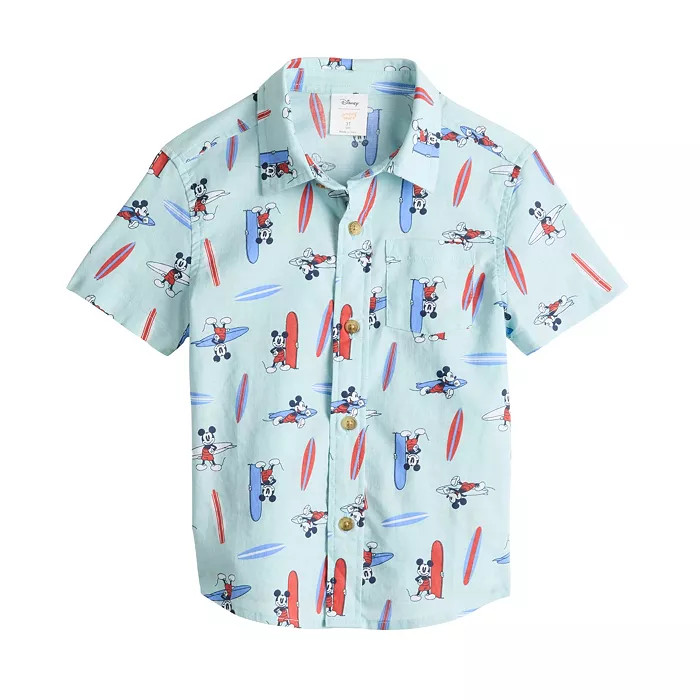 Toddler Boy Disney Surfin' Mickey Short Sleeve Woven Shirt by Jumping Beans® | Kohl's