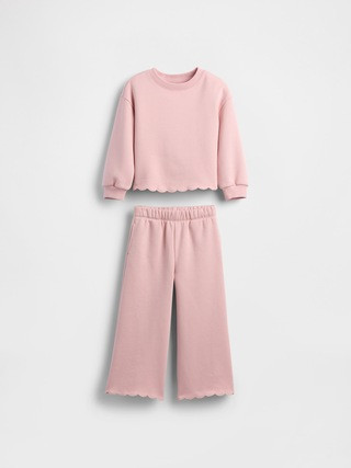 Baby & Toddler VintageSoft Scalloped Sweat Set | Gap (US)