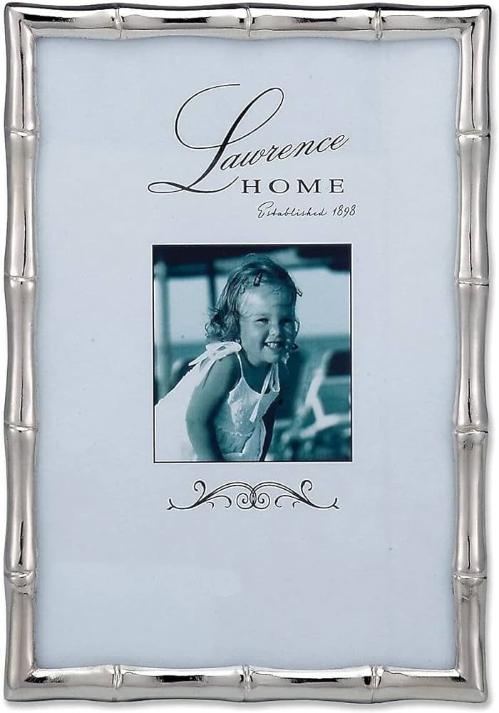 Lawrence 710146 Silver Metal Bamboo 4x6 Picture Frame | Amazon (US)