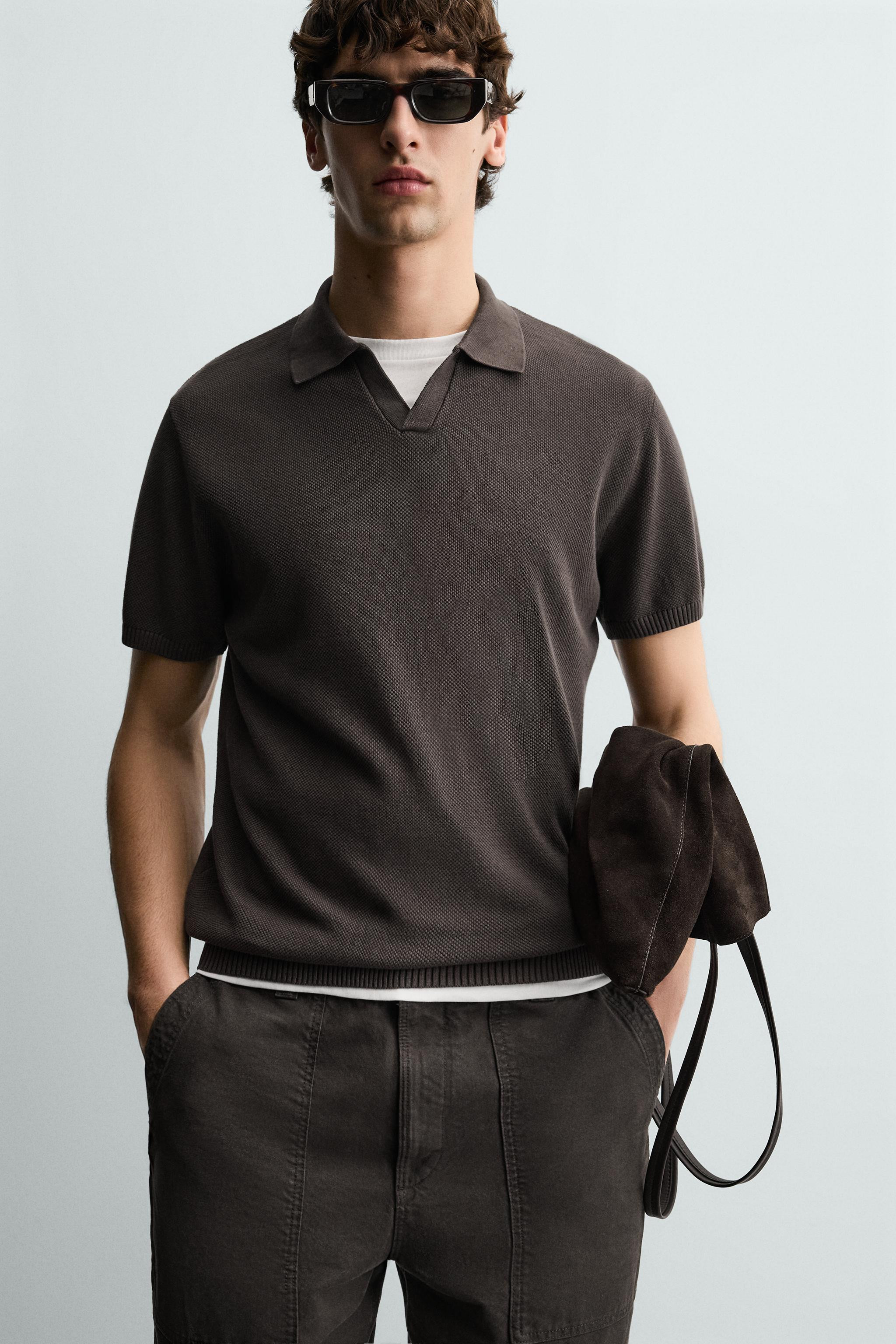 POLOSHIRT AUS BAUMWOLL-SEIDENMISCHUNG | Zara DE