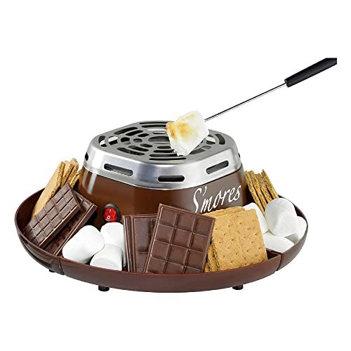Amazon.com: Nostalgia Electric S'mores Maker, Tabletop Indoor Machine with 4 Compartment Trays fo... | Amazon (US)