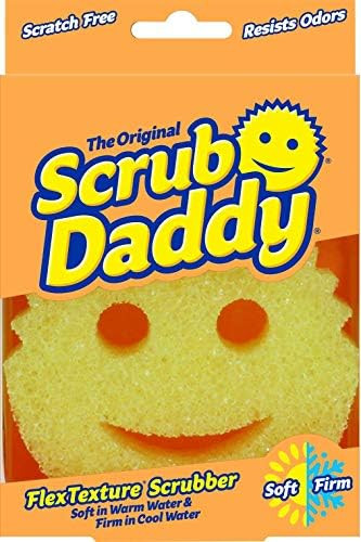 Amazon.com: Scrub Daddy Original Scratch Free FlexTexture Scrubbing Sponge, Yellow : Health & Hou... | Amazon (US)