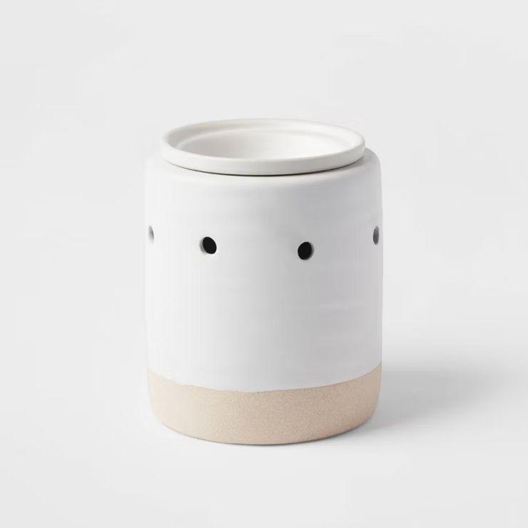 5.2" x 4.7" Stoneware and Matte Clay Wax Warmer White - Threshold™ | Target