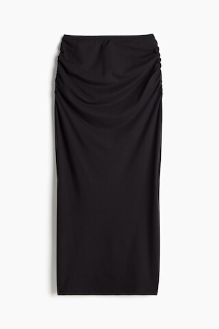 H & M - Gathered Maxi Skirt - Black | H&M (US + CA)