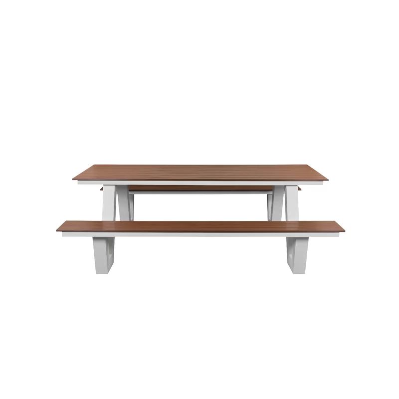 Tallulah Rectangular 12 - Person 86'' Long Picnic Table | Wayfair North America