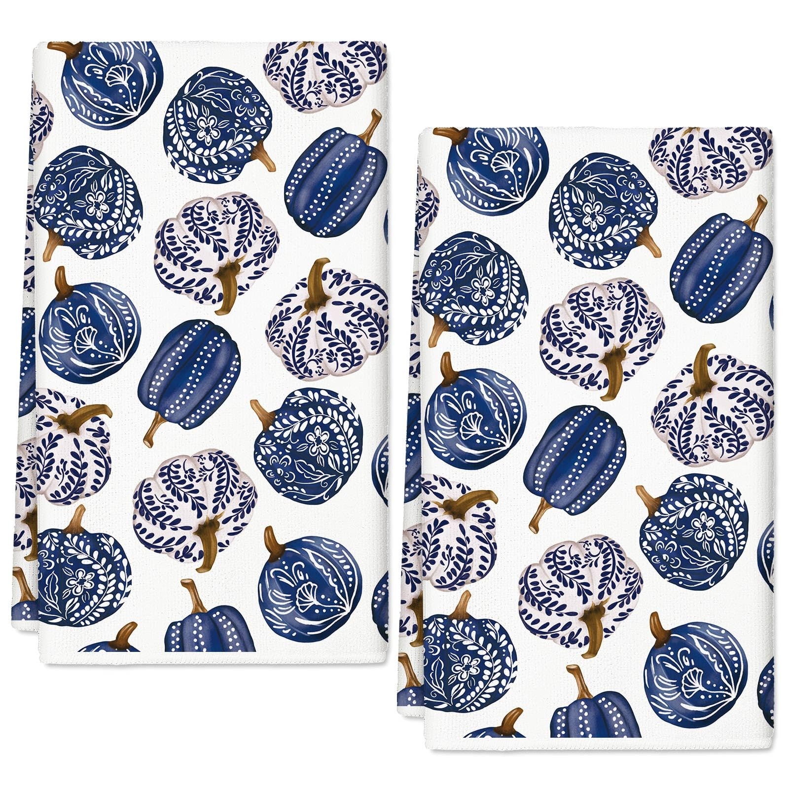 Generic AnyDesign Fall Kitchen Dish Towel 18 x 28 Inch Porcelain Pumpkin Dishcloth Chinoiserie De... | Amazon (US)