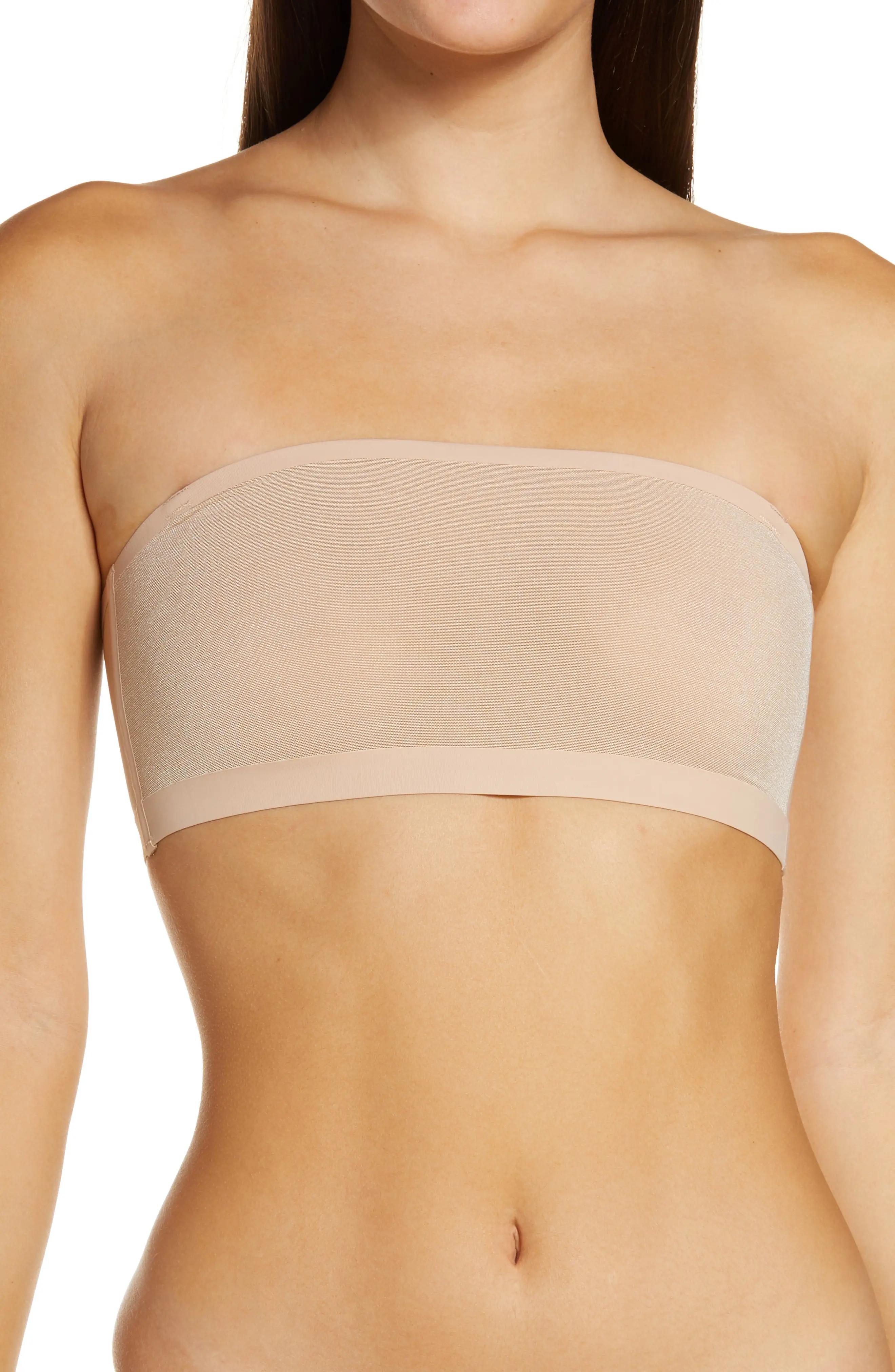 Women's Skims Powermesh Bandeau Bralette, Size X-Large - Beige | Nordstrom