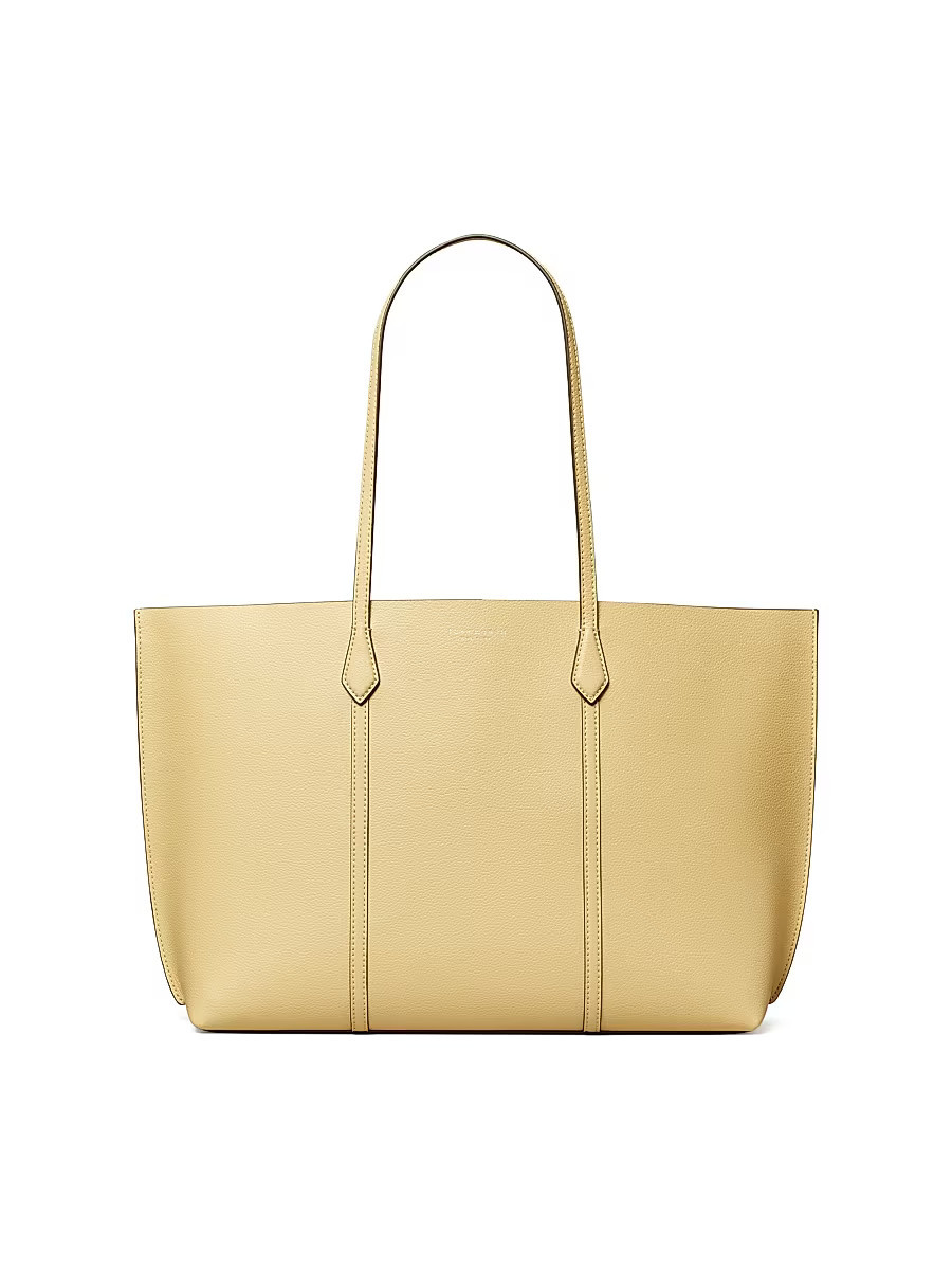Women's Perry Logo Leather Tote Bag - Praline | Saks Fifth Avenue