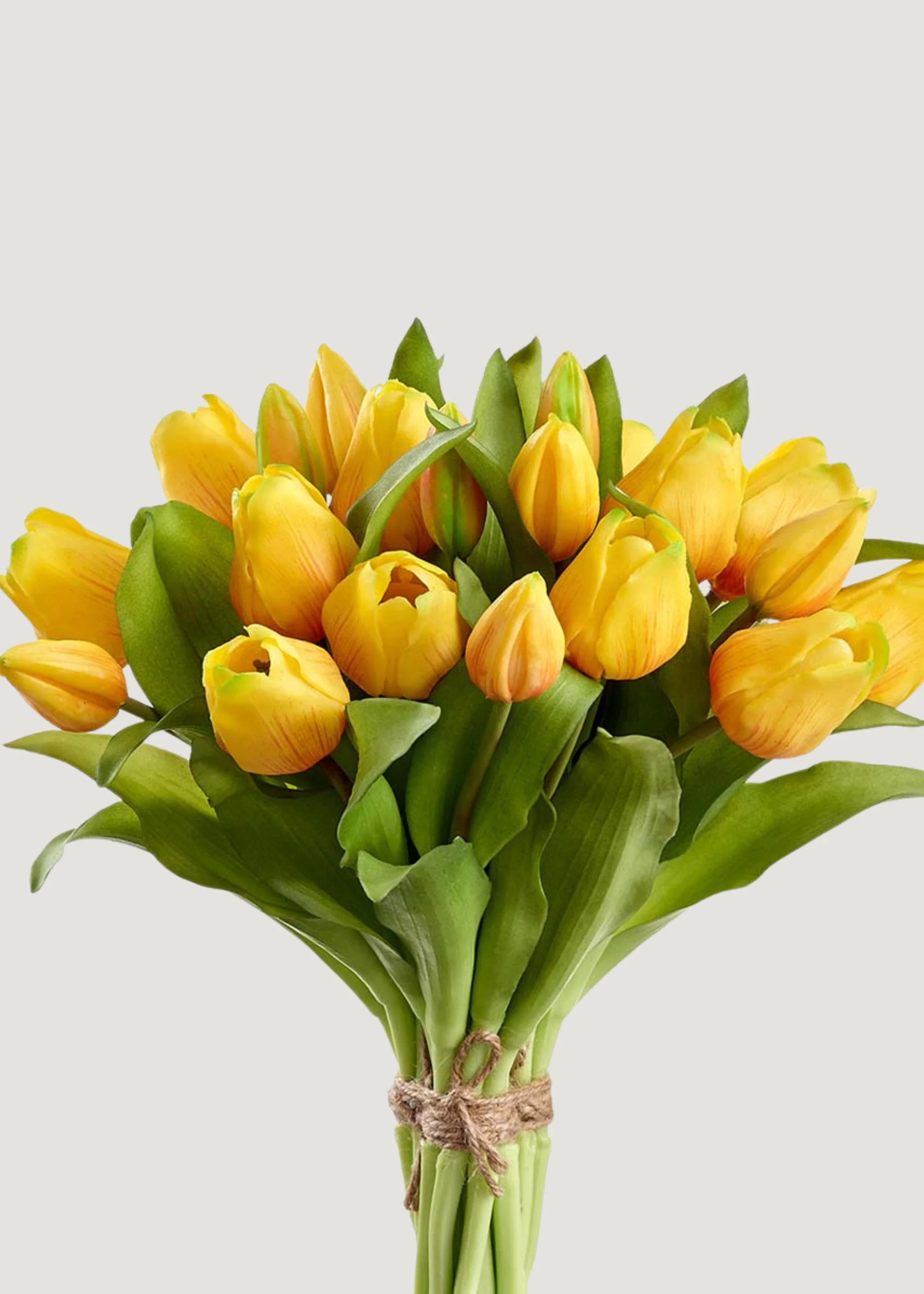 Yellow Tulip Artificial Flower Bouquet - 11.75 | Afloral