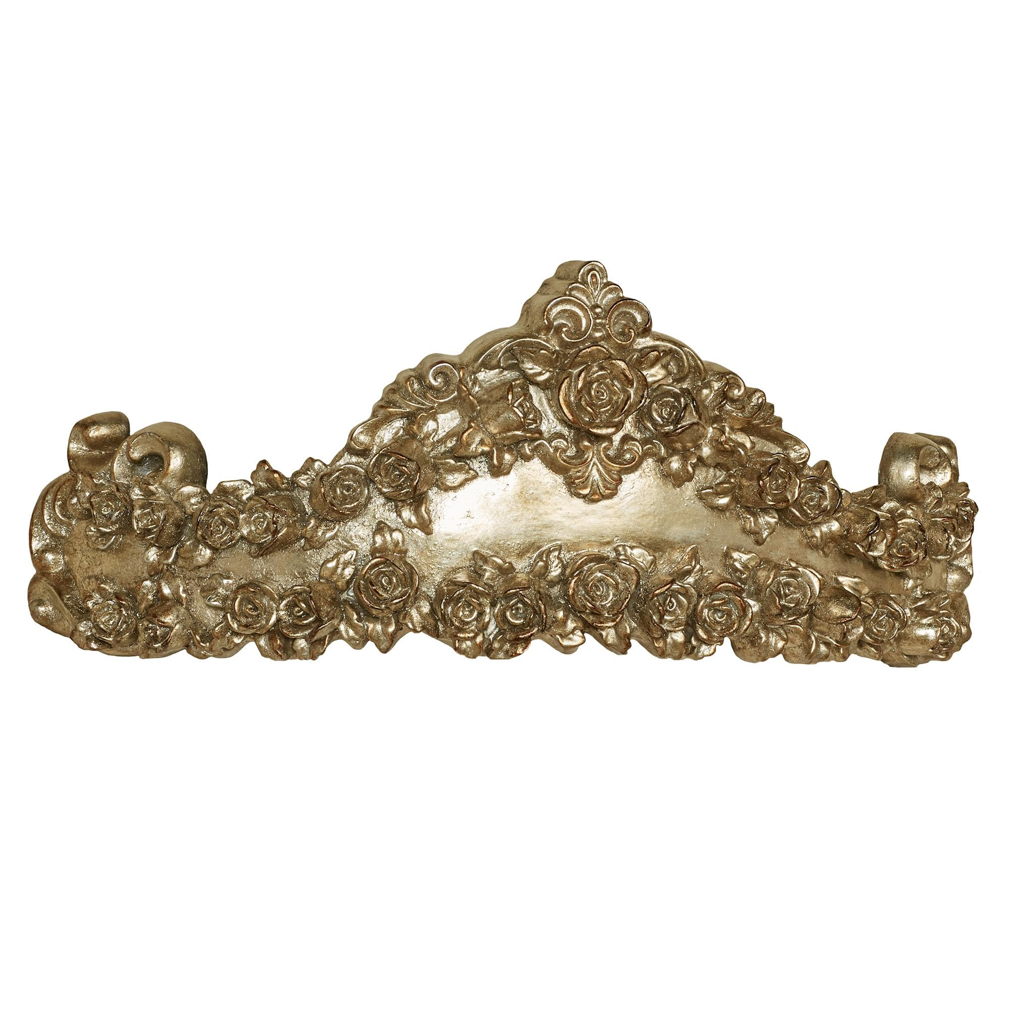 Ella Rose Flower Tiara Wall Teester | Vintage Pale Satin Gold | Floral Bed Crown Creates a Lavish... | Amazon (US)