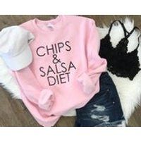 Chips and Salsa Diet Sweatshirt | Etsy (US)