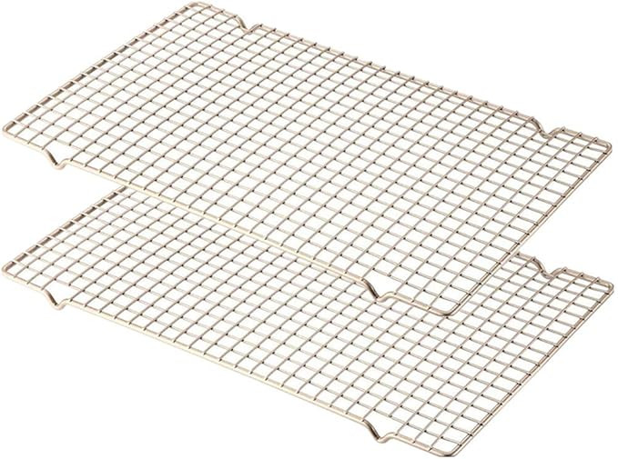 Mokpi Oven Safe Cooling Baking Rack, Drying Wire Racks, Size 16.14''x10'',Thick Heavy Duty Commer... | Amazon (US)