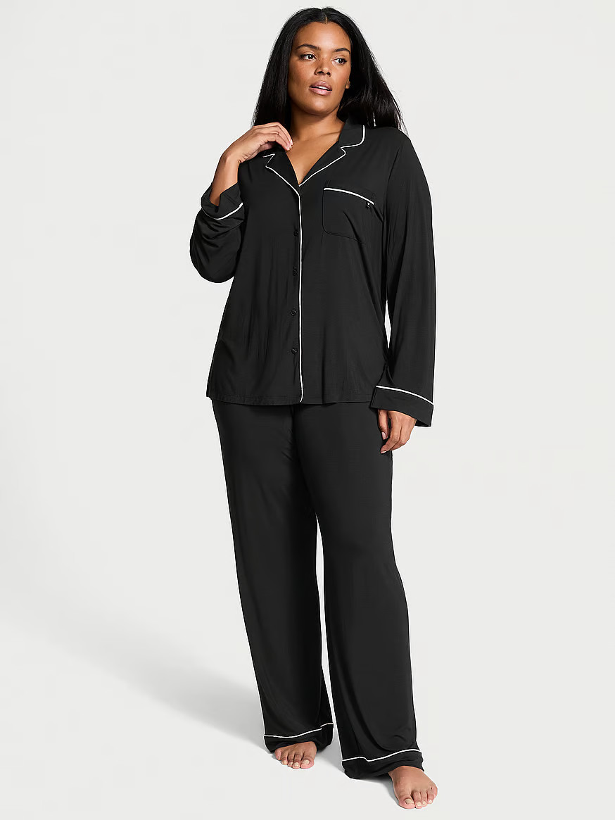 Buy Modal Soft Long Pajama Set, Black - Order Pajamas Sets online - Victoria's Secret US | Victoria's Secret (US / CA )