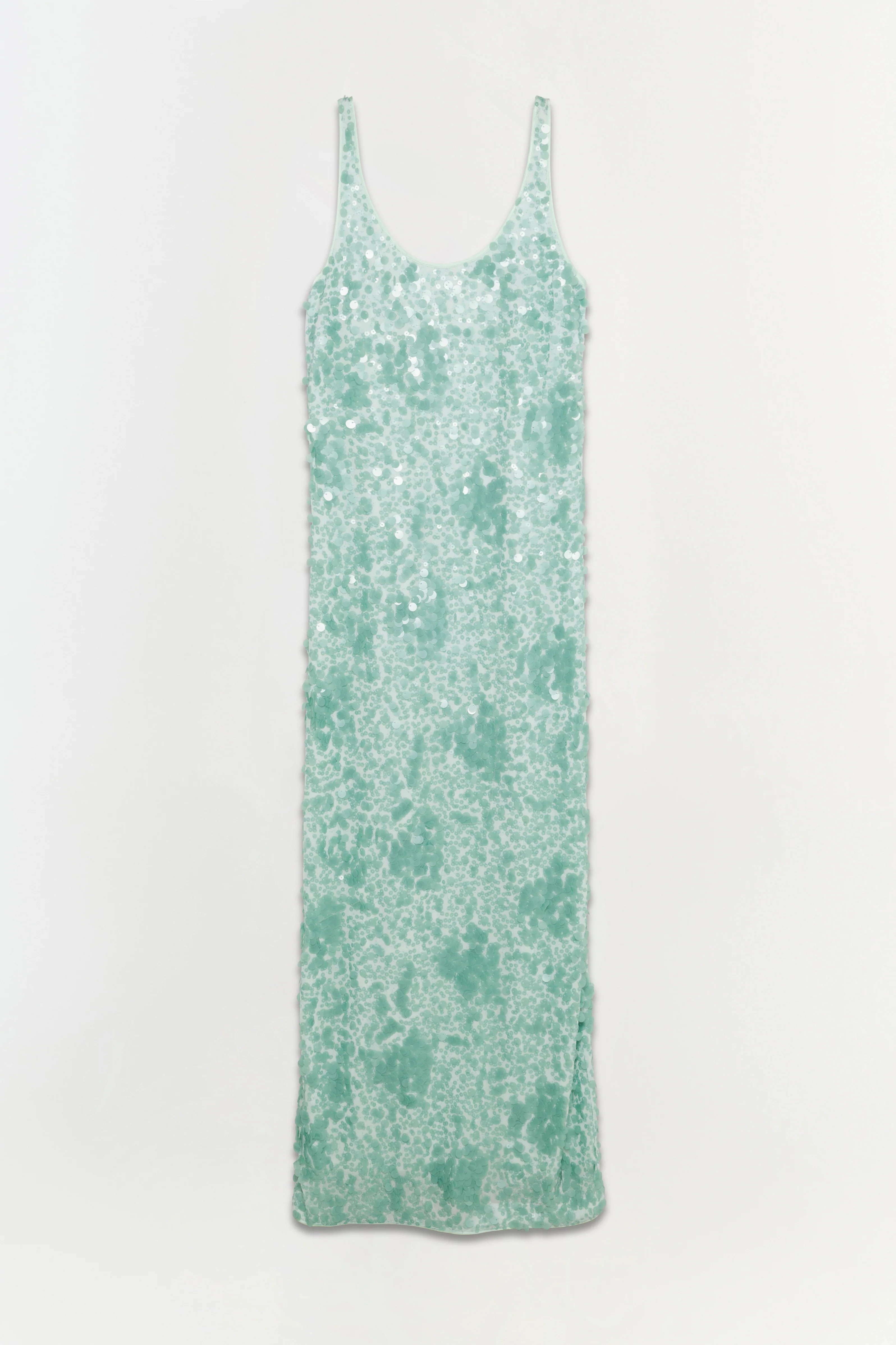 SIMKHAI Women's Bex Embellished Maxi Dress in Seafoam, Sequin, Size 0 | Simkhai