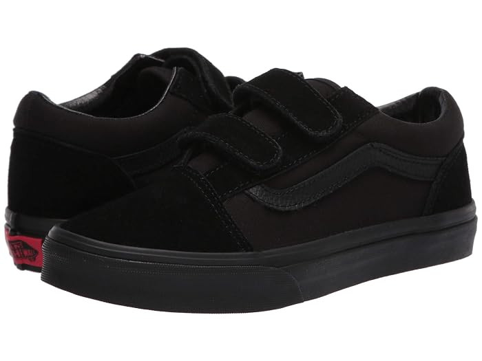 Vans Kids Old Skool V (Big Kid) Kids Shoes Black/True White : 6 Big Kid M | Zappos.com