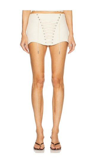 Marlyn Mini Skirt in Ivory | Revolve Clothing (Global)