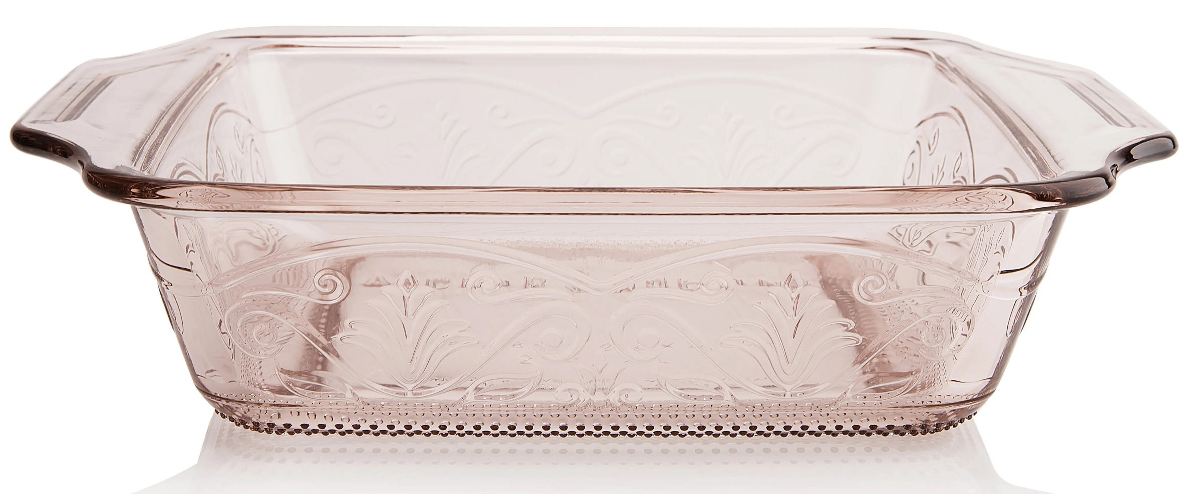 Anchor Hocking Laurel Glass 8" Rosewater Embossed Cake Dish | Walmart (US)