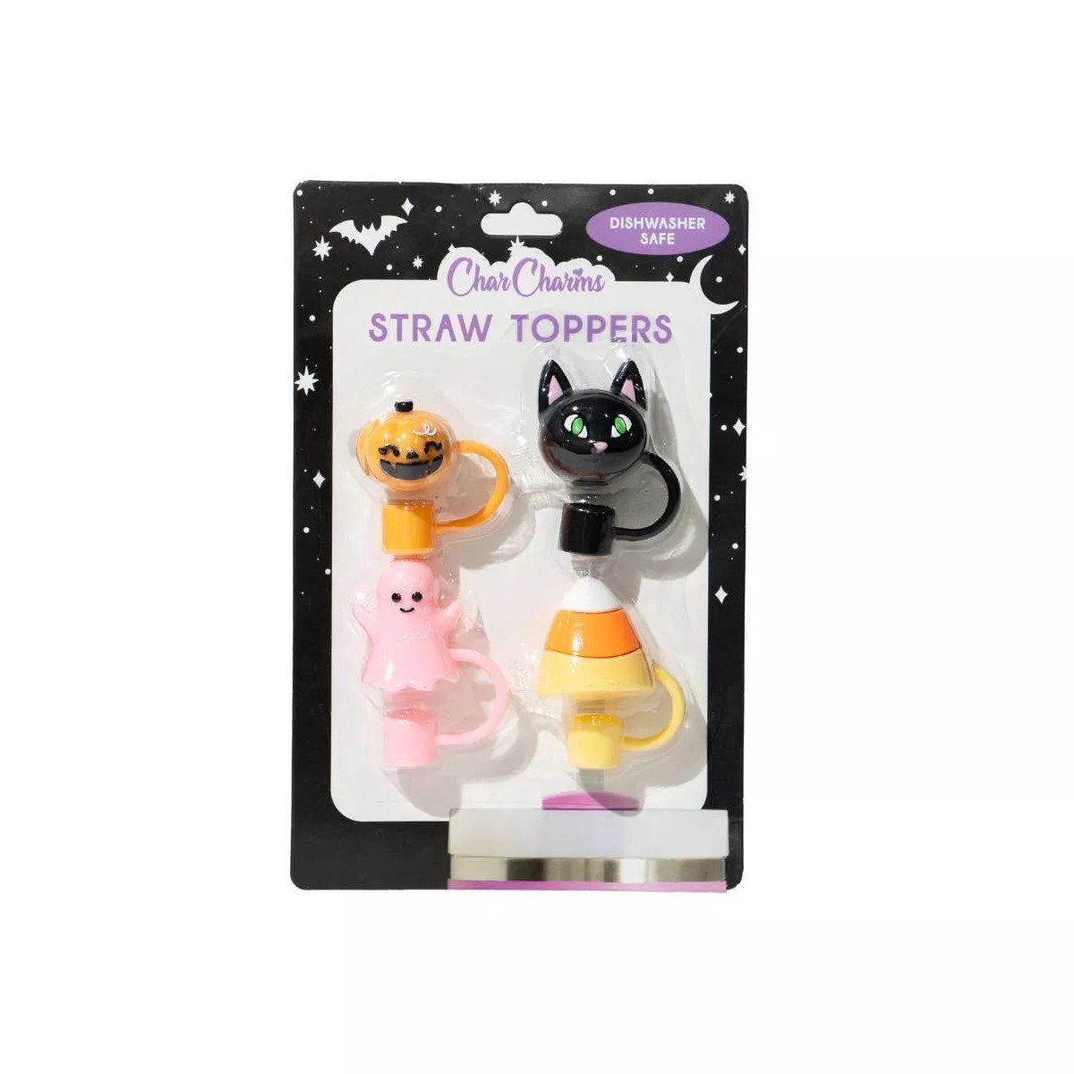 CharCharms 4pk Straw Toppers | Target