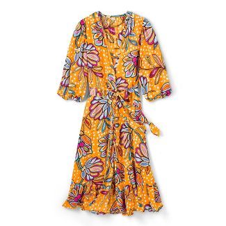Women's Floral/Polka Dot Print Cover Up - Tabitha Brown for Target Orange | Target