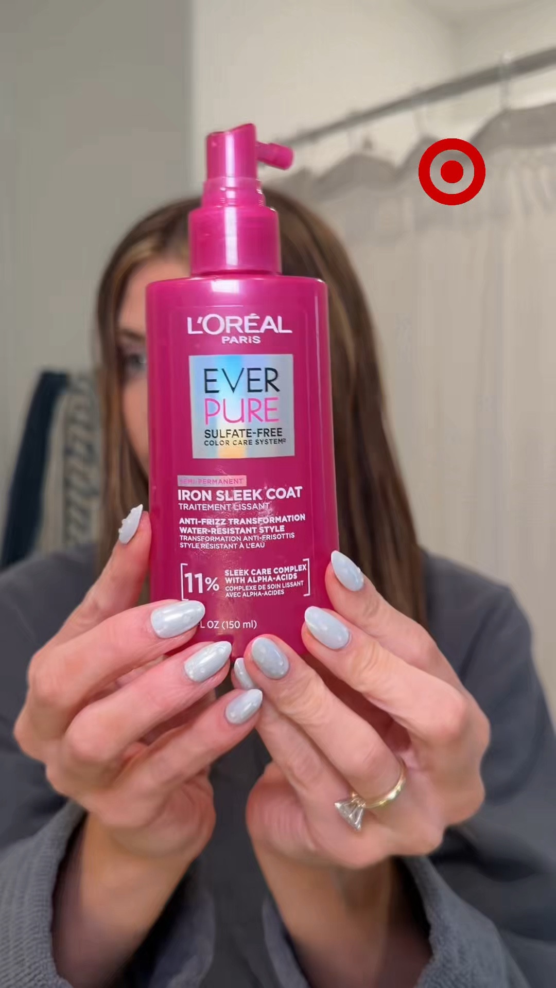 #ad my FAV shampoo & conditioner from @lorealparis found at @Target ! The EverPure Iron Sleek shampoo & conditioner (I also LOVE the coat!) #target #targetpartner #lorealparispartner #lorealparishaircare #everpureironsleek