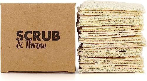 Scrub & Throw Scrub Sponges (30-Pack), Eco-Friendly, All-Purpose Household Natural Loofah Sponges... | Amazon (US)