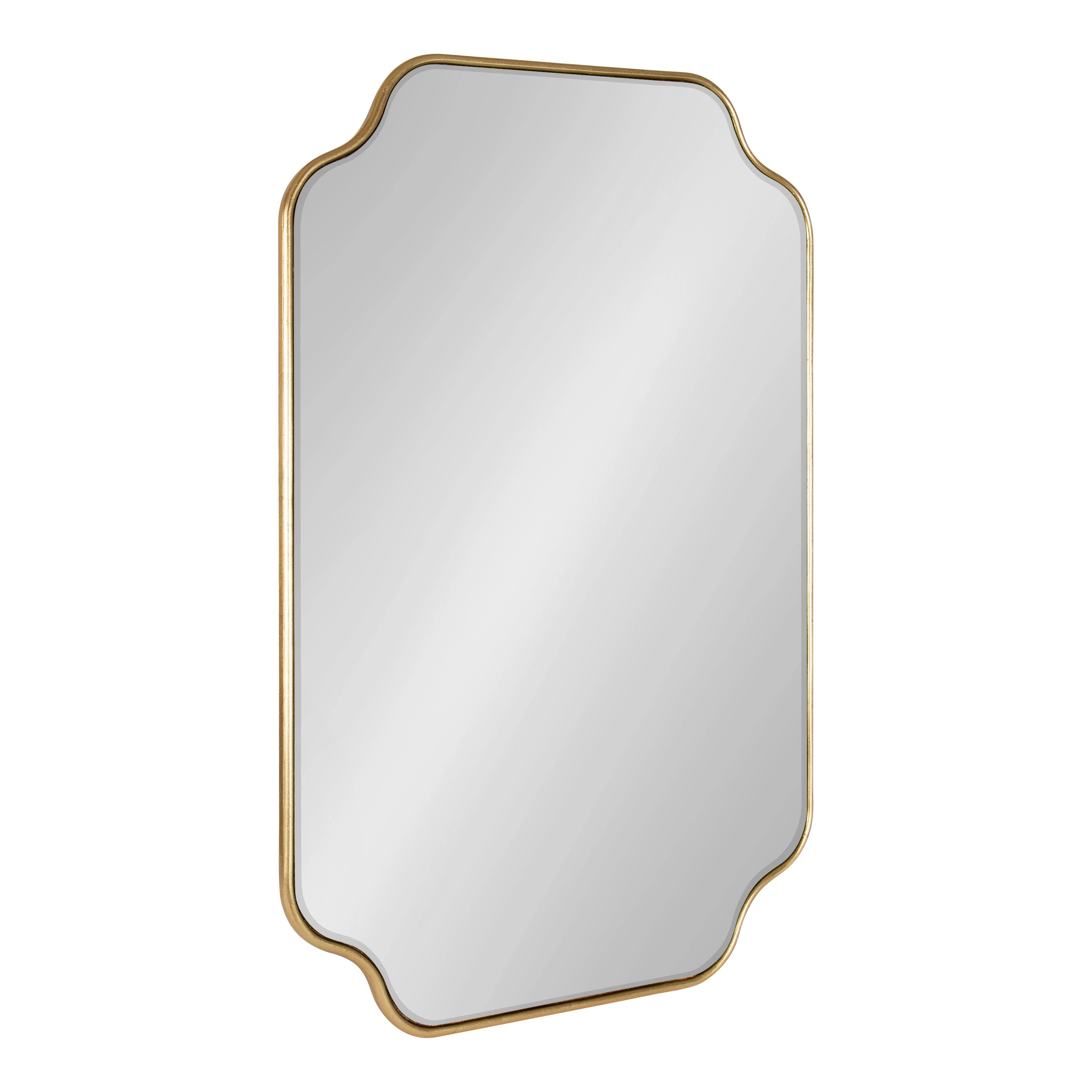 Kate and Laurel Plumley Framed Wall Mirror - 24x36 - Gold | Overstock